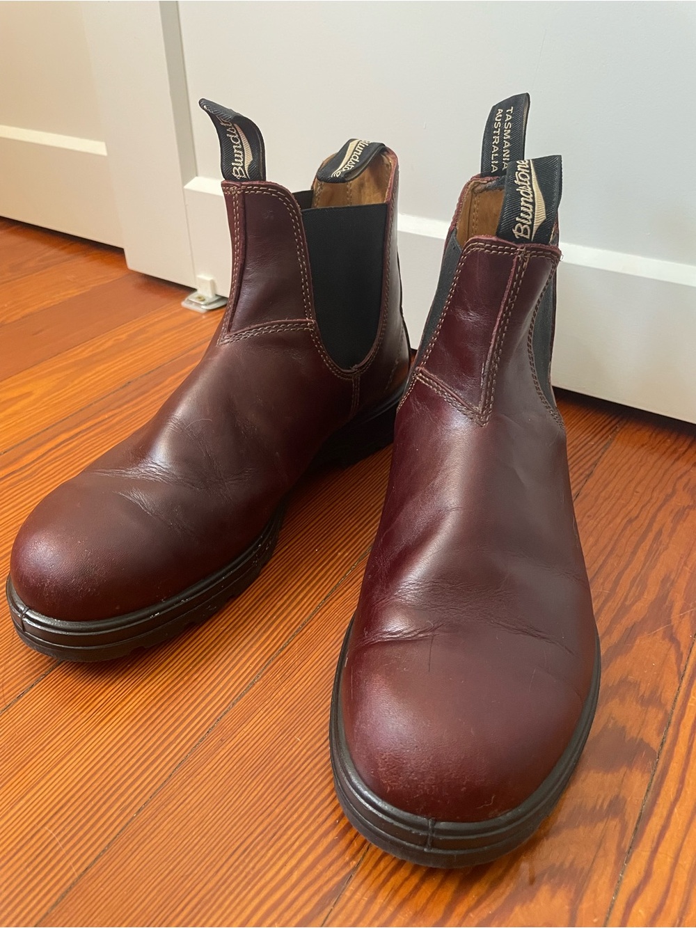 Blundstone Men's Chukka Boots in Burgundy Leather